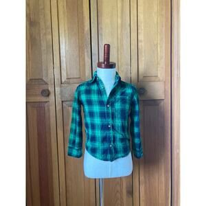 Carter's Green Plaid Buttondown Shirt, Size 3T